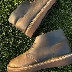 CLARKS Horween Leather Desert Boots Midnite Blue Clarks Desert Boot Chukka Boots 09445 HORWEEN Midnight  main image 3